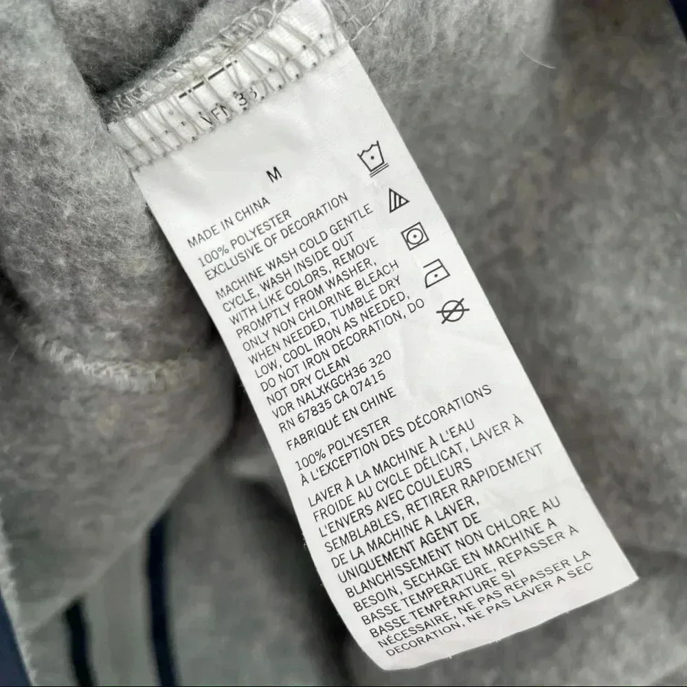Nautica Men’s Gray Knit Jacket Medium Full Zip Closure Pockets